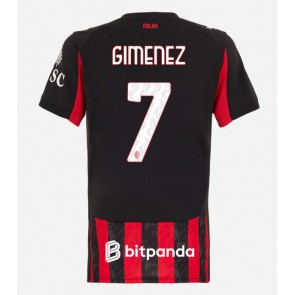 AC Milan Santiago Gimenez #7 Replika Hemmatröja Damer 2025-26 Kortärmad